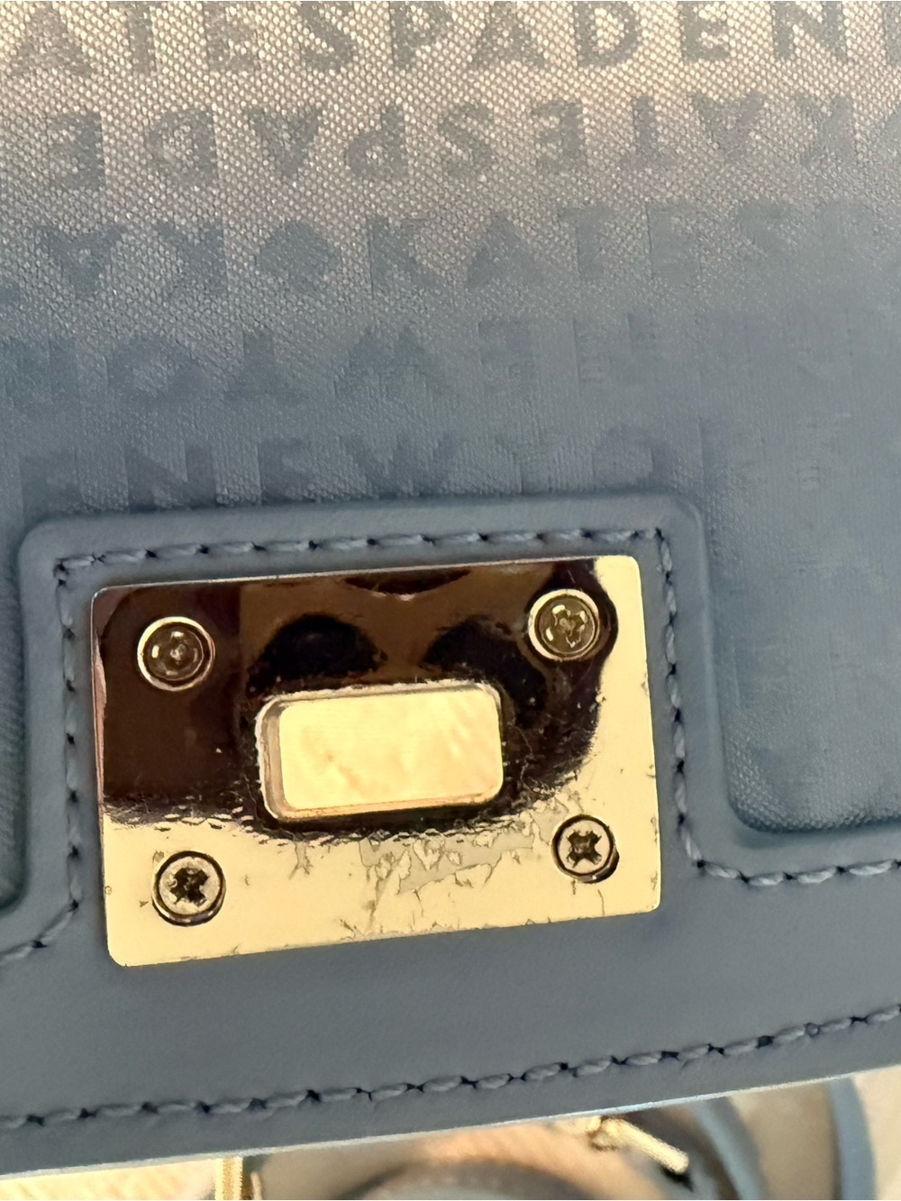Kate Spade Serrano Place Pearl Shonna Leather Crossbody Satchel Blue - Picture 4 of 14